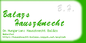 balazs hauszknecht business card