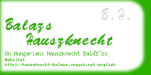 balazs hauszknecht business card